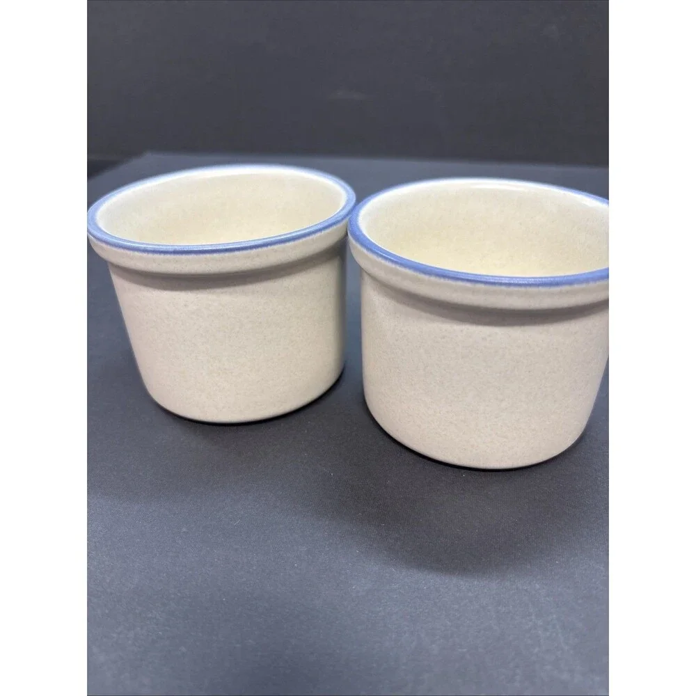 Set Of 2 Pfaltzgraff Yorktown Stoneware Ramekin/Crock 2.5” #920 VINTAGE